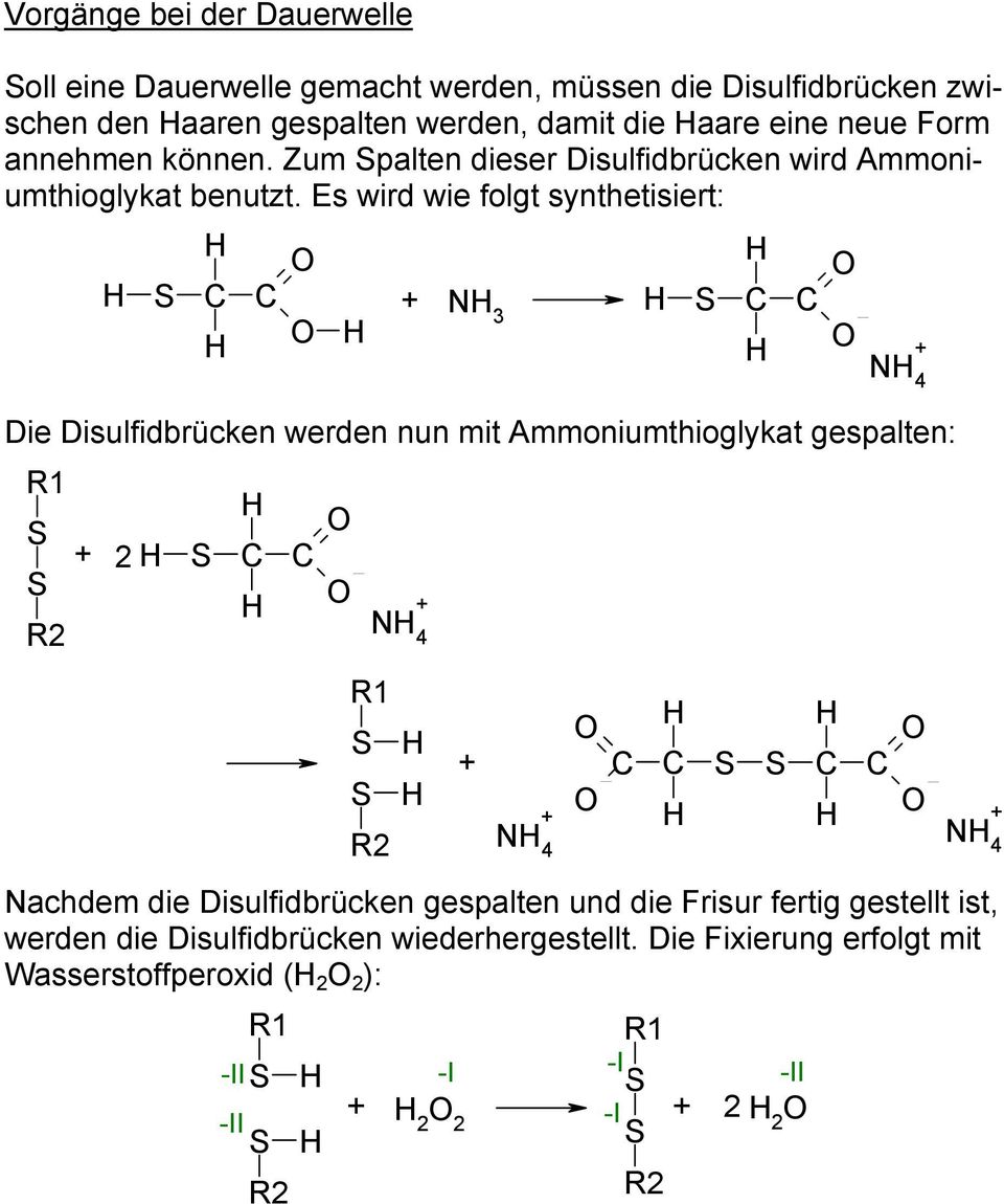 Es wird wie folgt synthetisiert: 3 4 Die Disulfidbrücken werden nun mit Ammoniumthioglykat gespalten: 1 2 2 4 1 2 4 4 achdem die