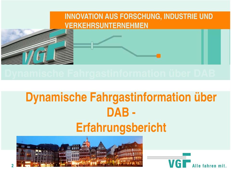 Fahrgastinformation über DAB Dynamische