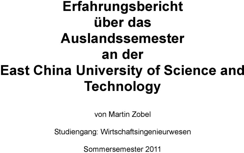Technology von Martin Zobel Studiengang: