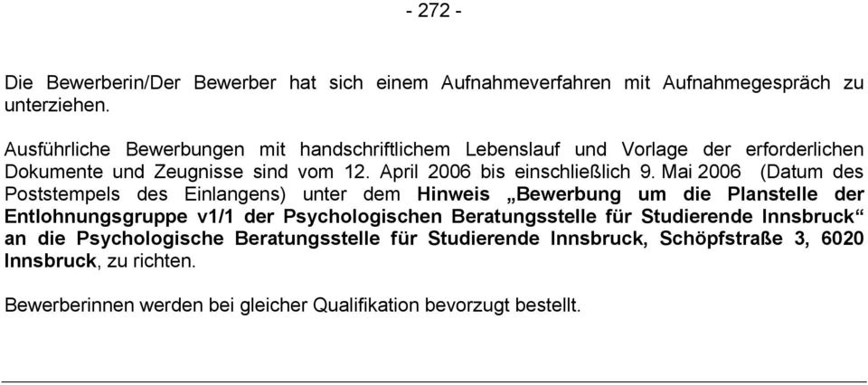 April 2006 bis einschließlich 9.