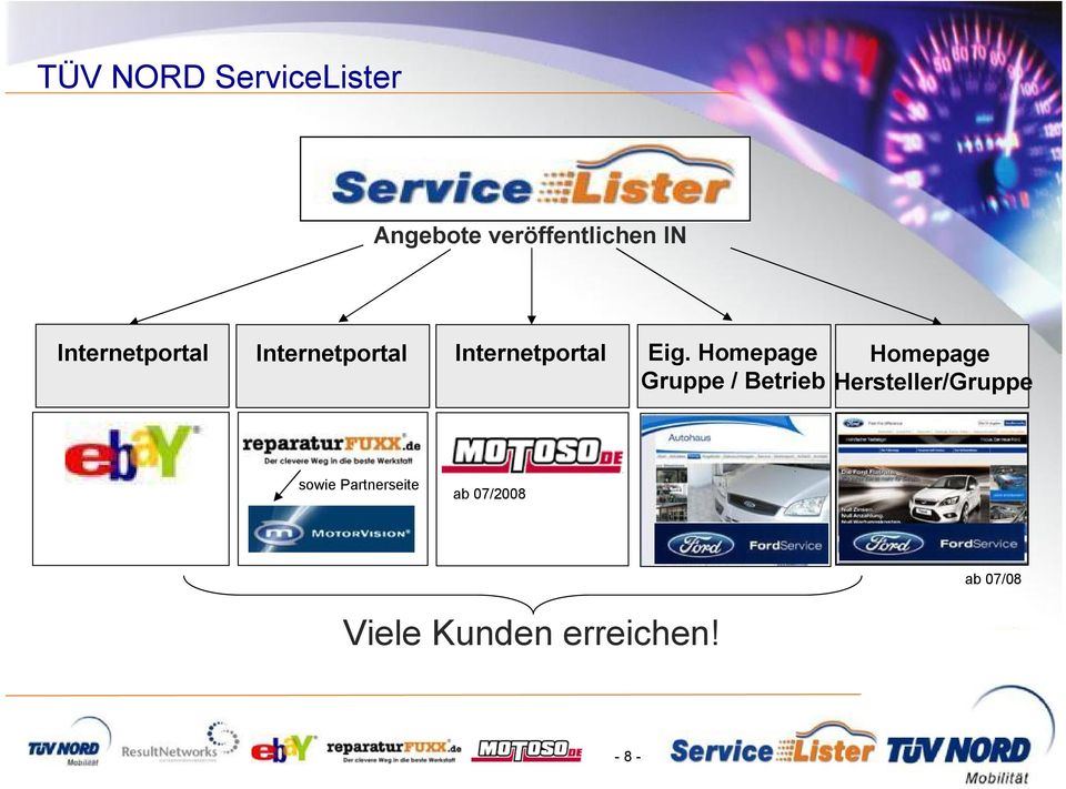 Homepage Gruppe / Betrieb Homepage Hersteller/Gruppe