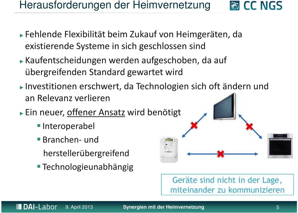 Investitionen erschwert, da Technologien sich oft ändern und an Relevanz verlieren Ein neuer, offener Ansatz wird