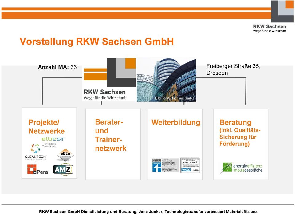 GmbH Projekte/ Netzwerke Beraterund Trainernetzwerk