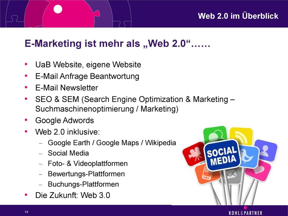 Engine Optimization & Marketing Suchmaschinenoptimierung / Marketing) Google Adwords Web 2.