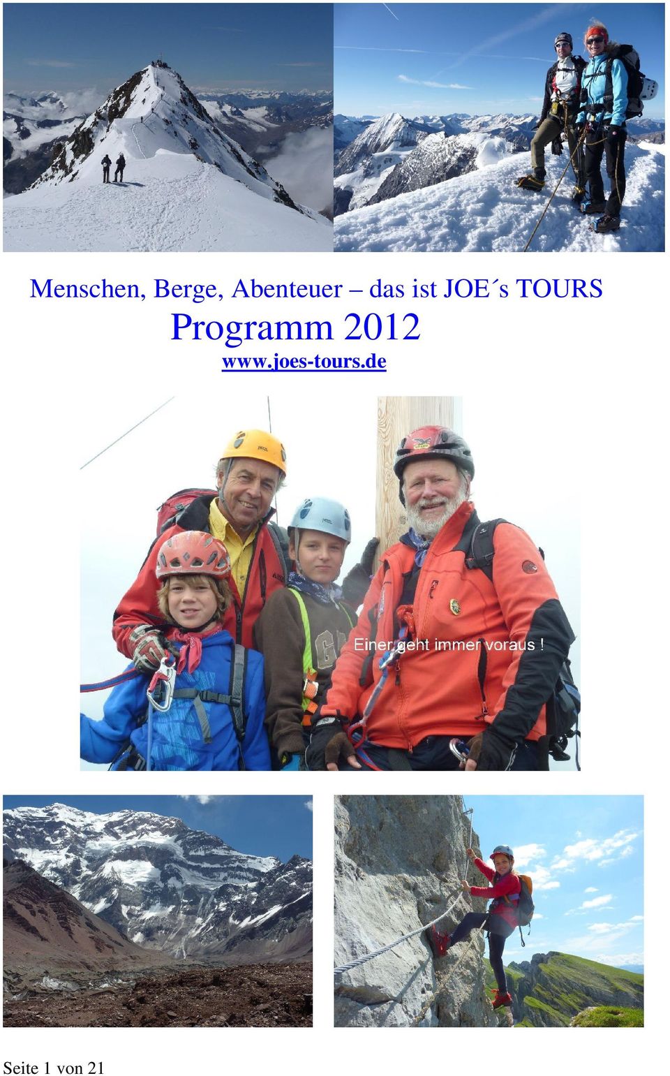 TOURS Programm 2012 www.