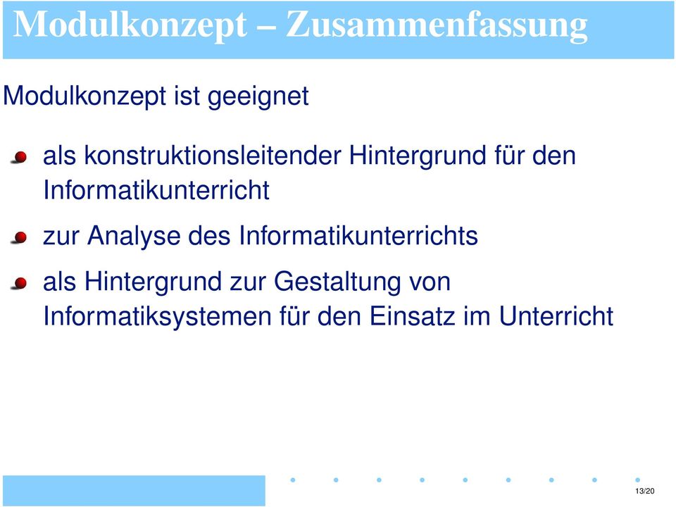 Informatikunterricht zur Analyse des Informatikunterrichts als