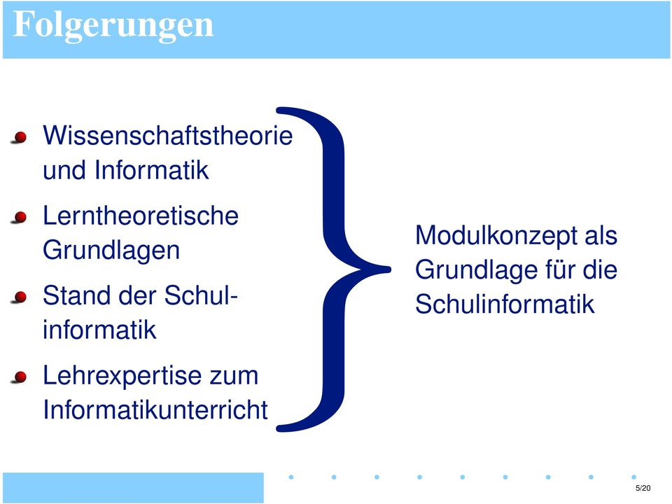 die Stand der Schulinformatik Schulinformatik