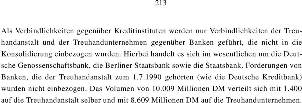 Hierbei handelt es sich im wesentlichen um die Deutsche Genossenschaftsbank, die Berliner Staatsbank sowie die Staatsbank.