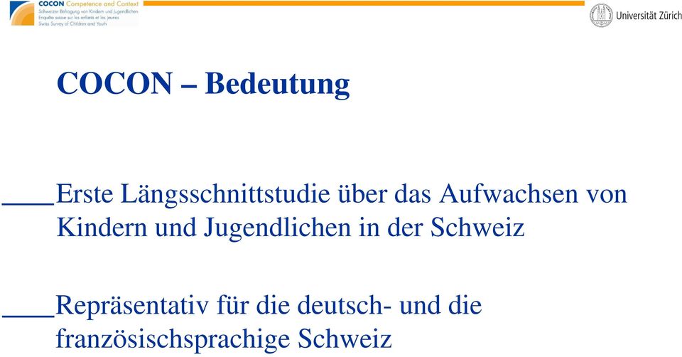 Jugendlichen in der Schweiz Repräsentativ