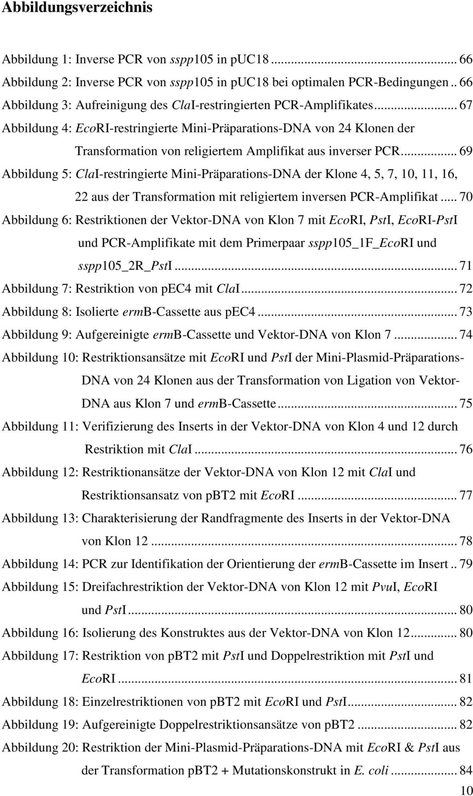 .. 67 Abbildung 4: EcoRI-restringierte Mini-Präparations-DNA von 24 Klonen der Transformation von religiertem Amplifikat aus inverser PCR.