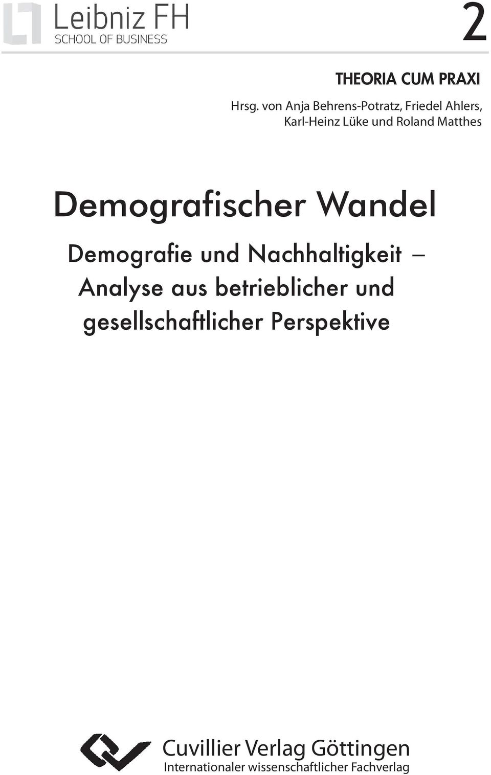 Matthes Demografischer Wandel Demografie und Nachhaltigkeit Analyse aus