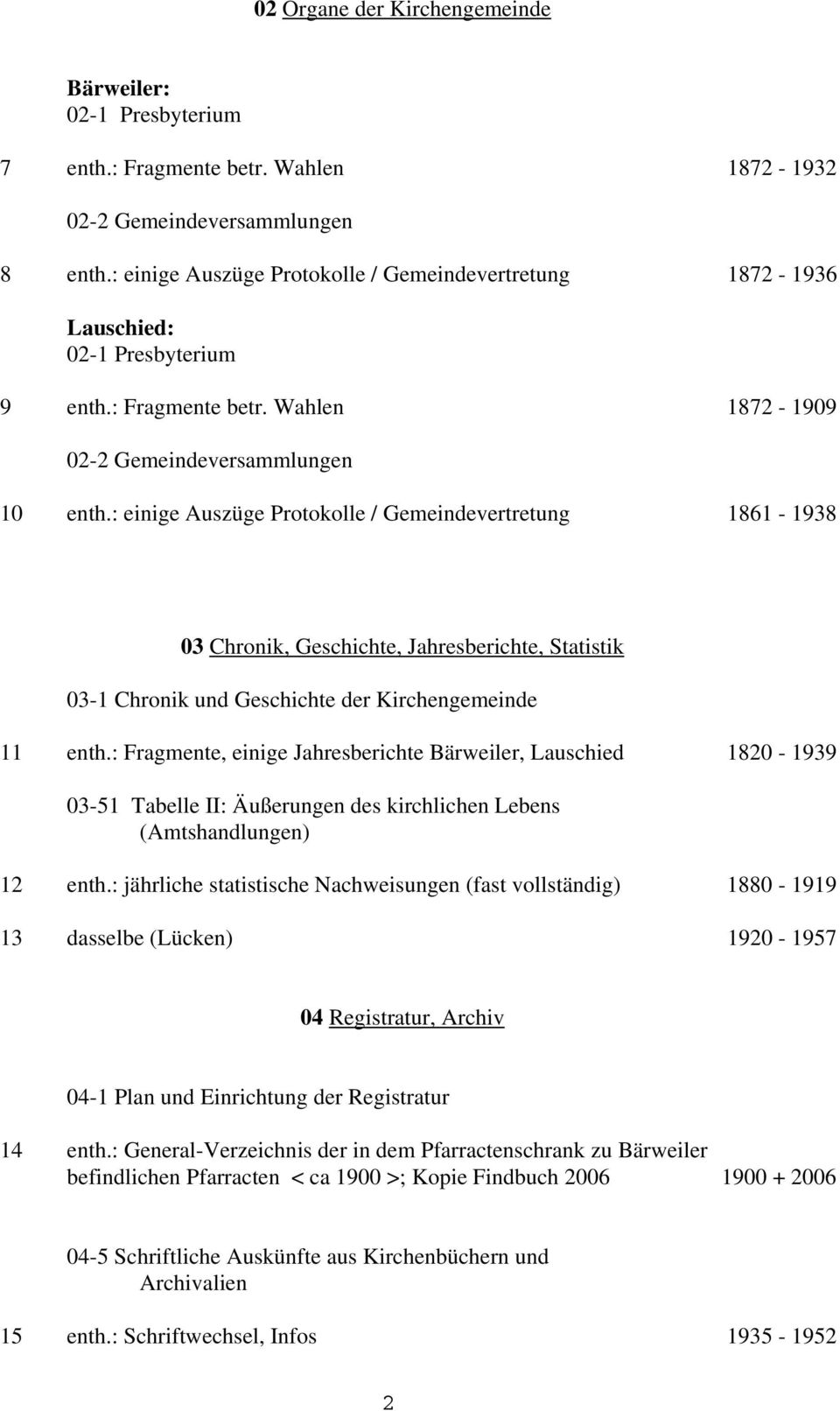 : einige Auszüge Protokolle / Gemeindevertretung 1861-1938 03 Chronik, Geschichte, Jahresberichte, Statistik 03-1 Chronik und Geschichte der Kirchengemeinde 11 enth.