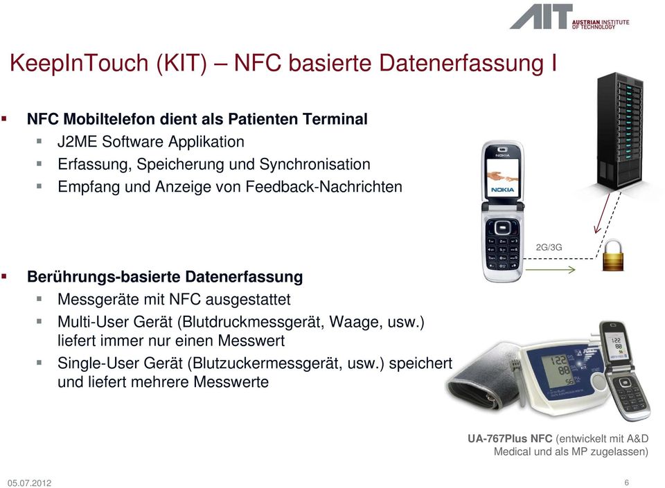Messgeräte mit NFC ausgestattet Multi-User Gerät (Blutdruckmessgerät, Waage, usw.