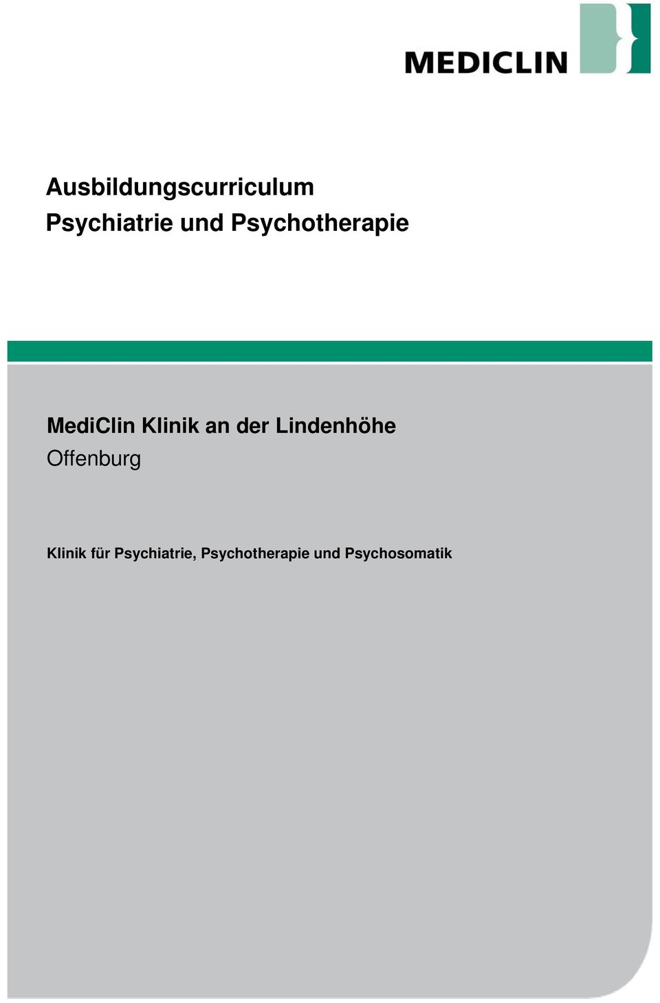 Lindenhöhe Offenburg Klinik für