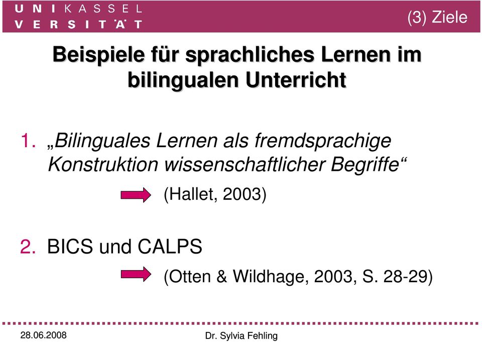 Bilinguales Lernen als fremdsprachige Konstruktion