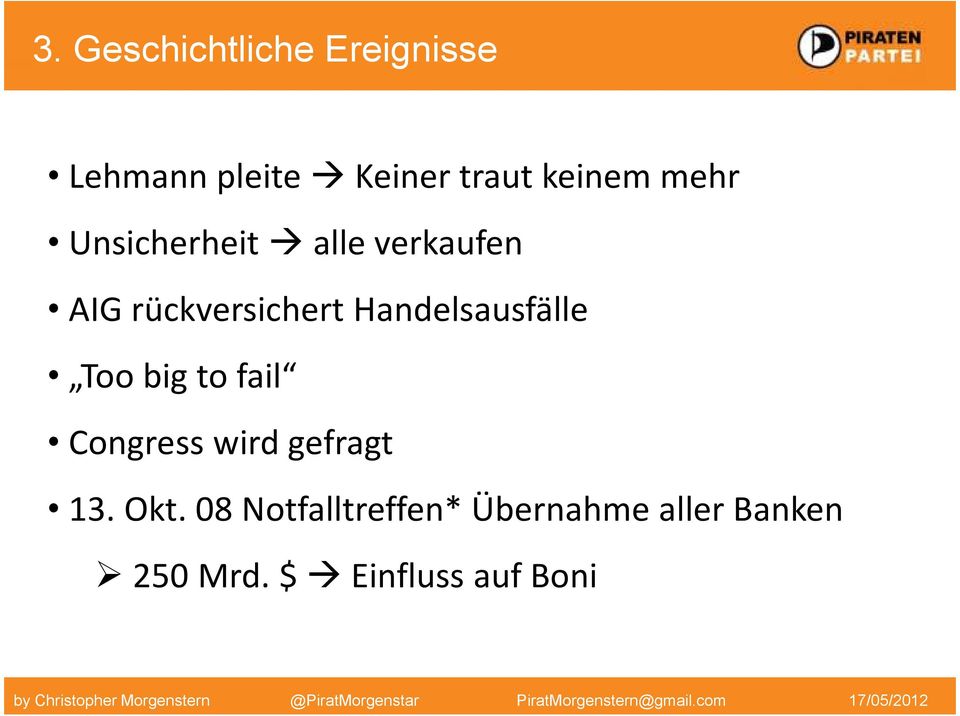 Handelsausfälle Toobigtofail Congresswird gefragt 13. Okt.