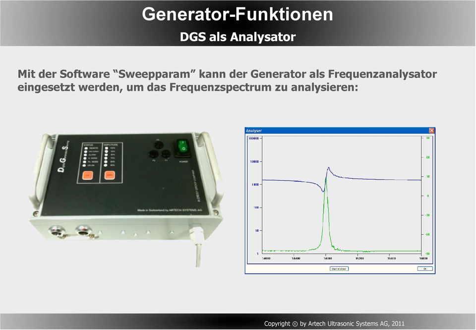Generator als Frequenzanalysator