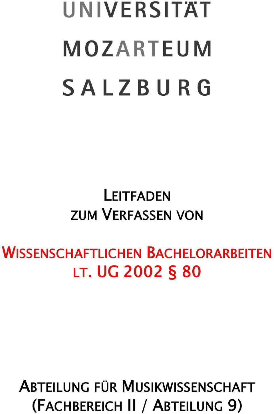LT. UG 2002 80 ABTEILUNG FÜR