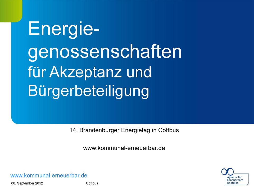 14. Brandenburger Energietag in