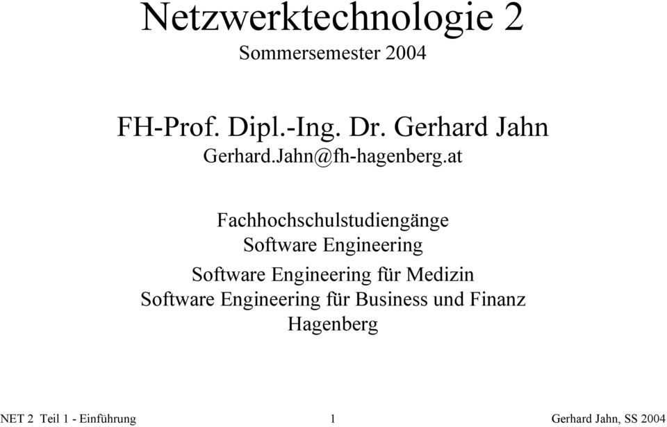at Fachhochschulstudiengänge Software Engineering Software