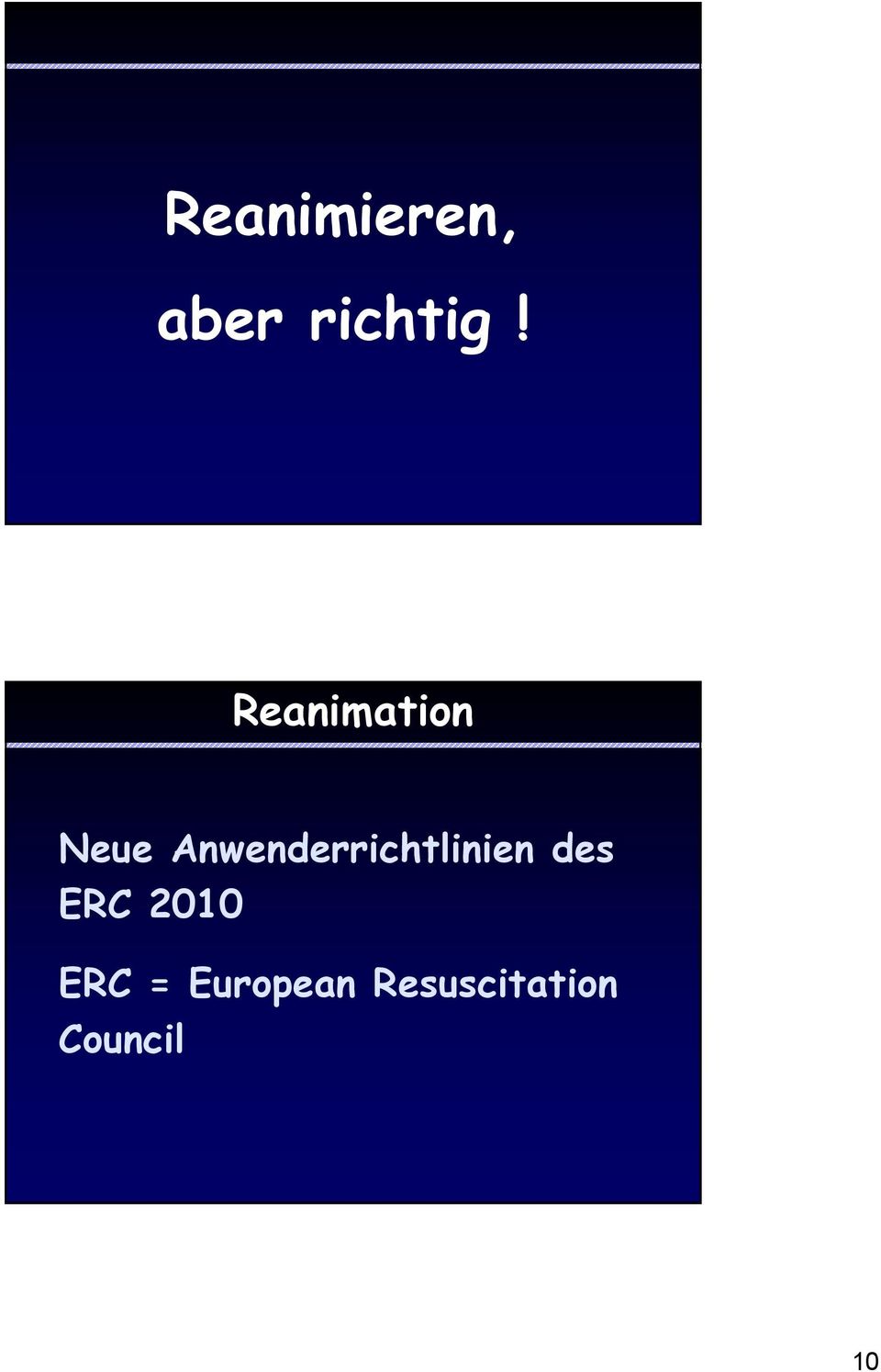 des ERC 2010 ERC =