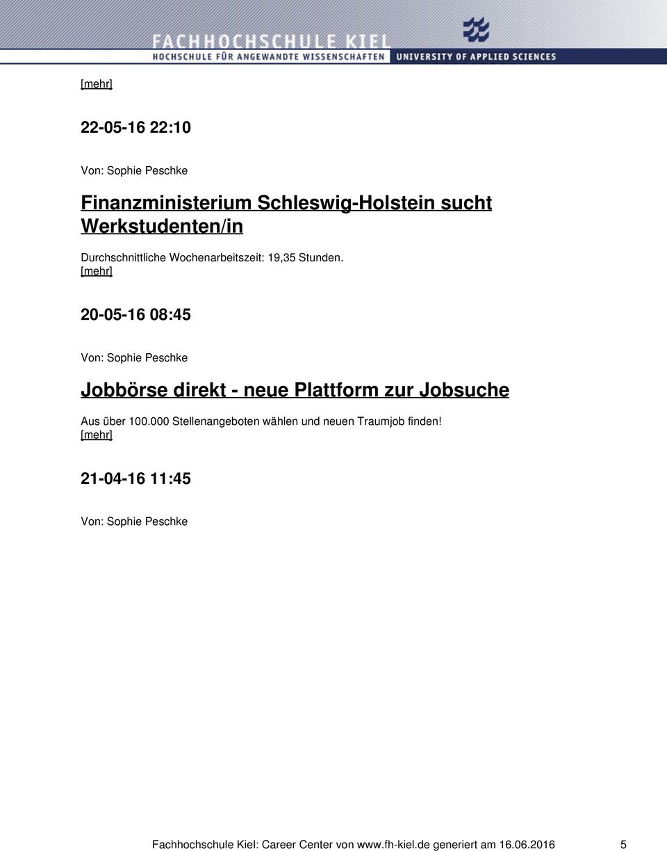 20-05-16 08:45 Jobbörse direkt - neue Plattform zur Jobsuche Aus über 100.
