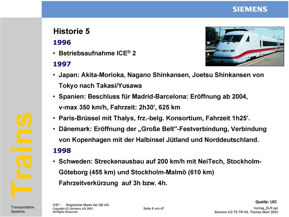 Dänemark: Eröffnung der Große Belt"-Festverbindung, Verbindung von Kopenhagen mit der Halbinsel Jütland und Norddeutschland.