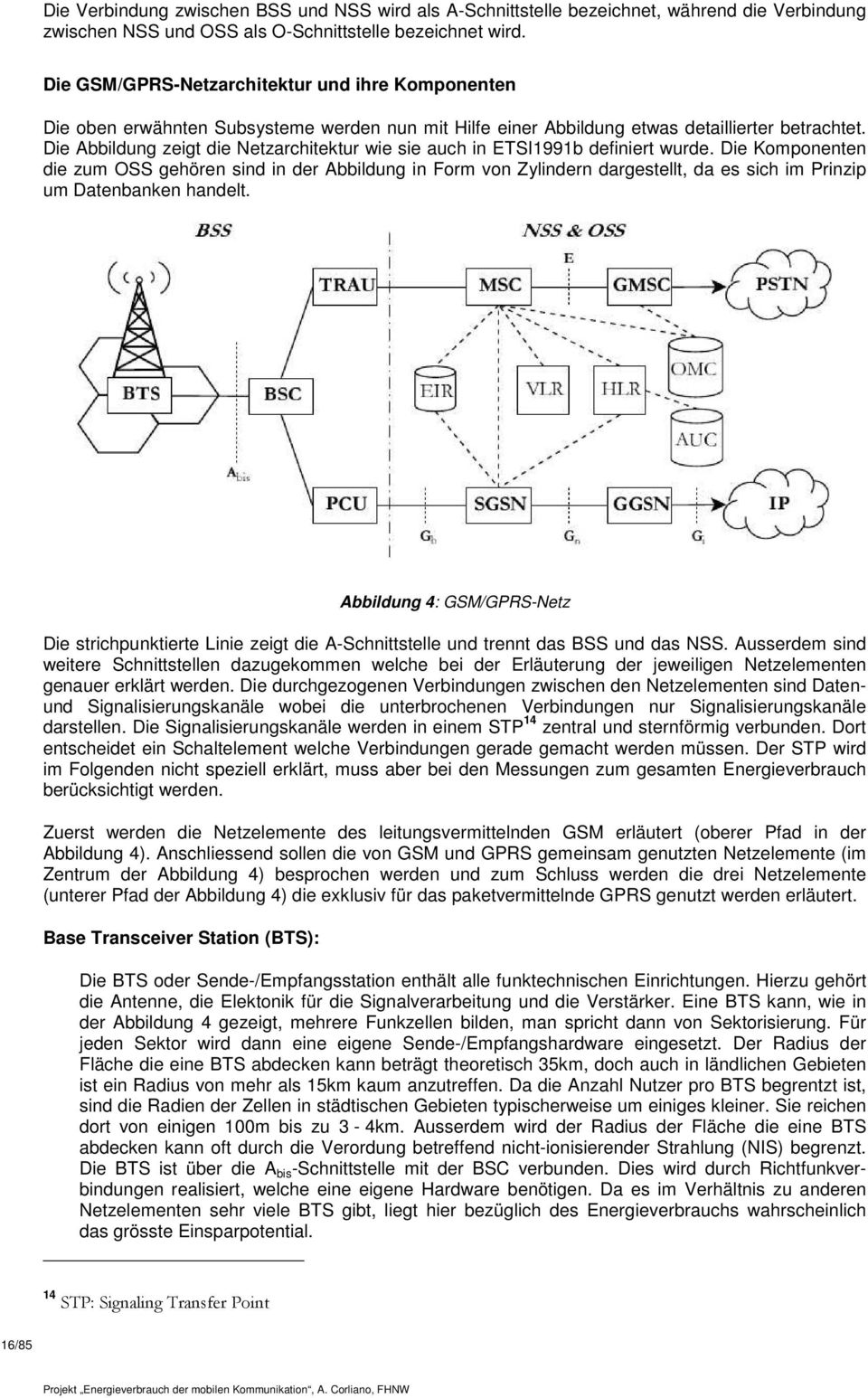 Die Abbildung zeigt die Netzarchitektur wie sie auch in ETSI1991b definiert wurde.