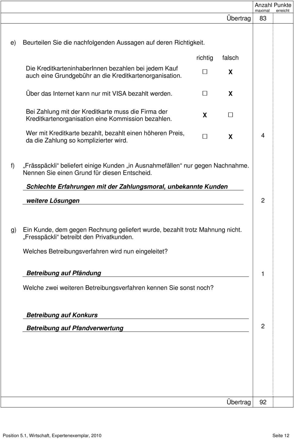 Wer mit Kreditkarte bezahlt, bezahlt einen höheren Preis, da die Zahlung so komplizierter wird. 4 f) Frässpäckli beliefert einige Kunden in Ausnahmefällen nur gegen Nachnahme.