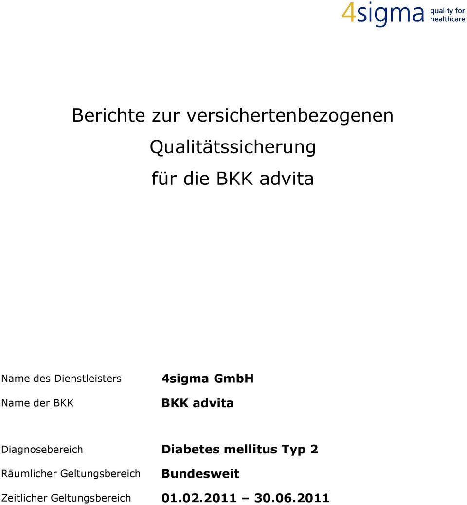 BKK advita Diagnosebereich Diabetes mellitus Typ Räumlicher