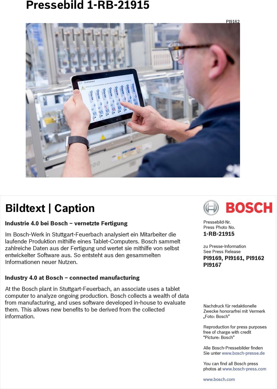 Bosch sammelt zahlreiche Daten aus der Fertigung und wertet sie mithilfe von selbst entwickelter Software aus. So entsteht aus den gesammelten Informationen neuer Nutzen.