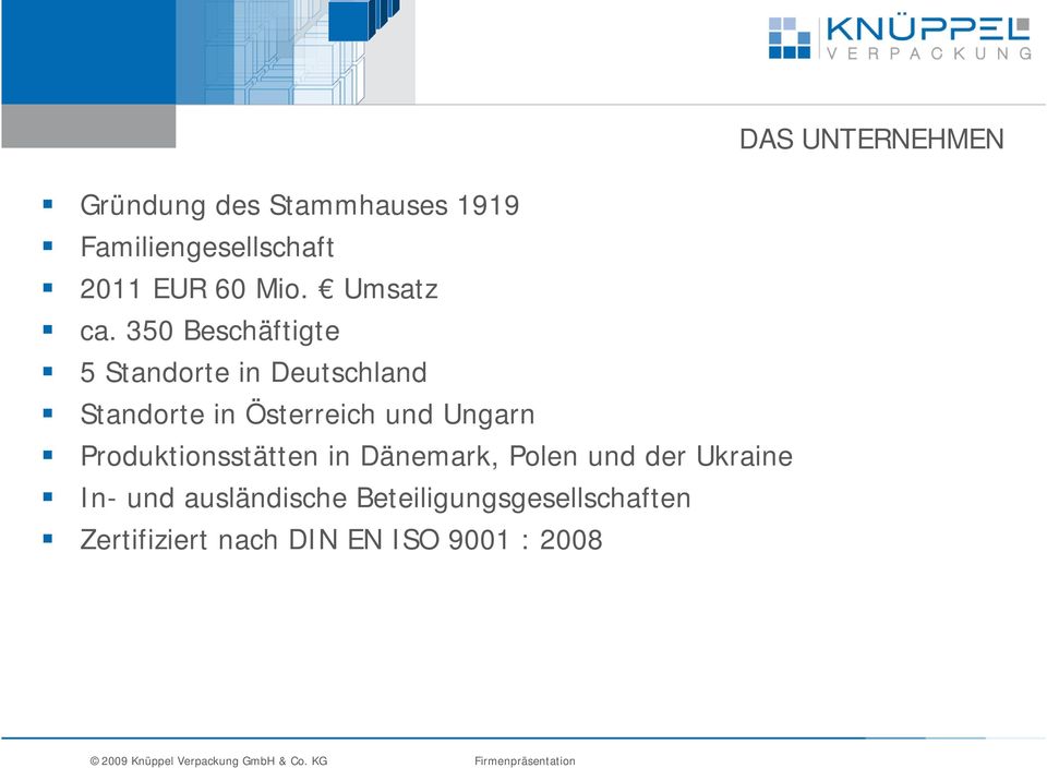 350 Beschäftigte 5 Standorte in Deutschland Standorte in Österreich und Ungarn