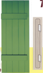 Holz-Fensterläden Wohnkomfort und traditionelle Optik Modell H10 Modell H20 Modell H22 Raster 27,5 mm, Friese 80 x 33 mm Mit schmalen nicht vorstehenden Jalousien 11 x 33 mm, 34 Neigung.