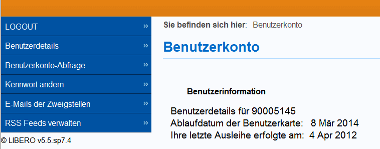 3 Selbstbedienungsfunktionen Benutzerdienste des OPAC Als registrierter Benutzer können Sie über die Funktion Benutzerdienste selbst auf Ihr Bibliothekskonto zugreifen.