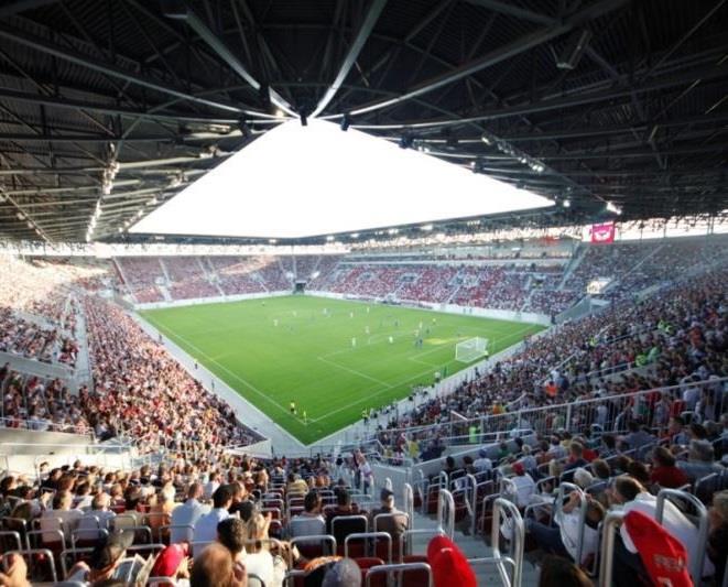 Fußballstadion SGL Arena Augsburg Heizenergiebedarf: 1,7 Mio.