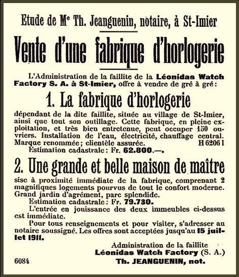 LEONIDAS Das Unternehmen wurde von dem Uhrmacher Julien Bourquin 1841 in St.