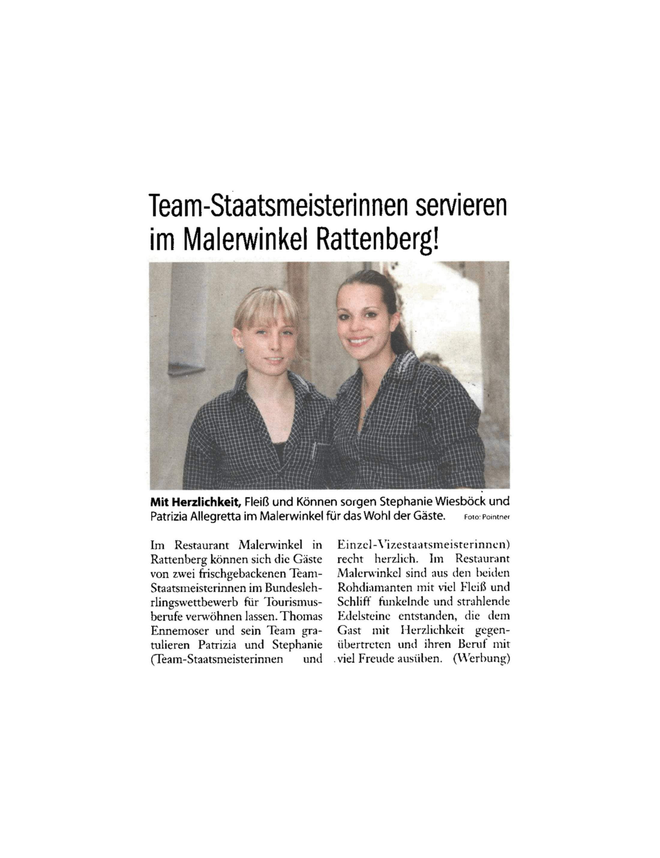 Rundschau Wörgl & Kufstein 05.04.2012 Erscheinungsland: Österreich Auflage: 48.000 Reichweite: Artikelumfang: 14.