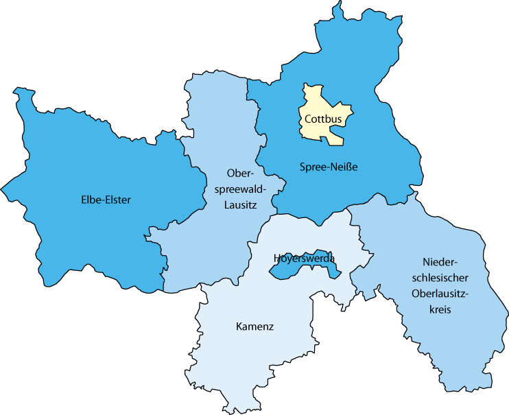 Daneben trägt vor allem der Landkreis Kamenz (Rang 377) aufgrund seiner direkten Nachbarschaft zum sächsischen Landeshauptstadt Dresden zum Aufholprozess der Lausitz im Standortwettbewerb bei.