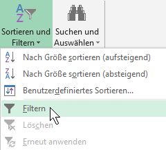 MS Excel 0 Kompakt FILTERN Aus einem großen Datenbestand sollen nur jene Datensätze (Zeilen) angezeigt werden, die einem bestimmten Eintrag eines Feldes (Spalte) entsprechen.