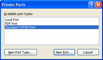 3) Wählen Sie Ports und klicken Sie auf die Schaltfläche Add Port.
