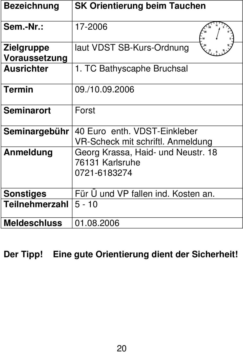 VDST-Einkleber VR-Scheck mit schriftl. Anmeldung Anmeldung Georg Krassa, Haid- und Neustr.