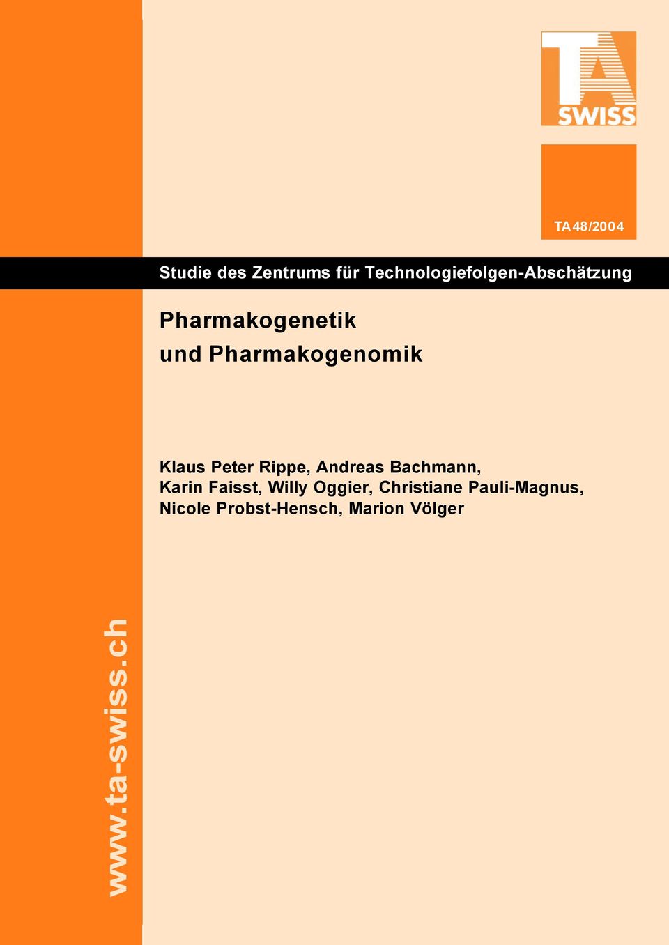 Pharmakogenomik Klaus Peter Rippe, Andreas Bachmann, Karin