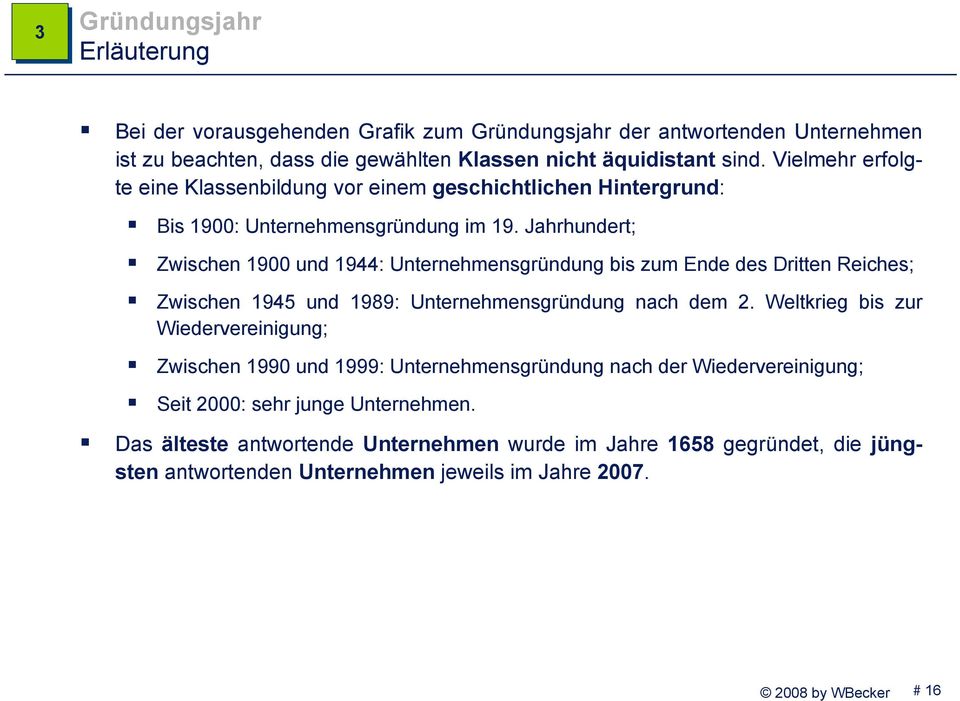 Jahrhundert; Zwischen 1900 und 1944: Unternehmensgründung bis zum Ende des Dritten Reiches; Zwischen 1945 und 1989: Unternehmensgründung nach dem 2.