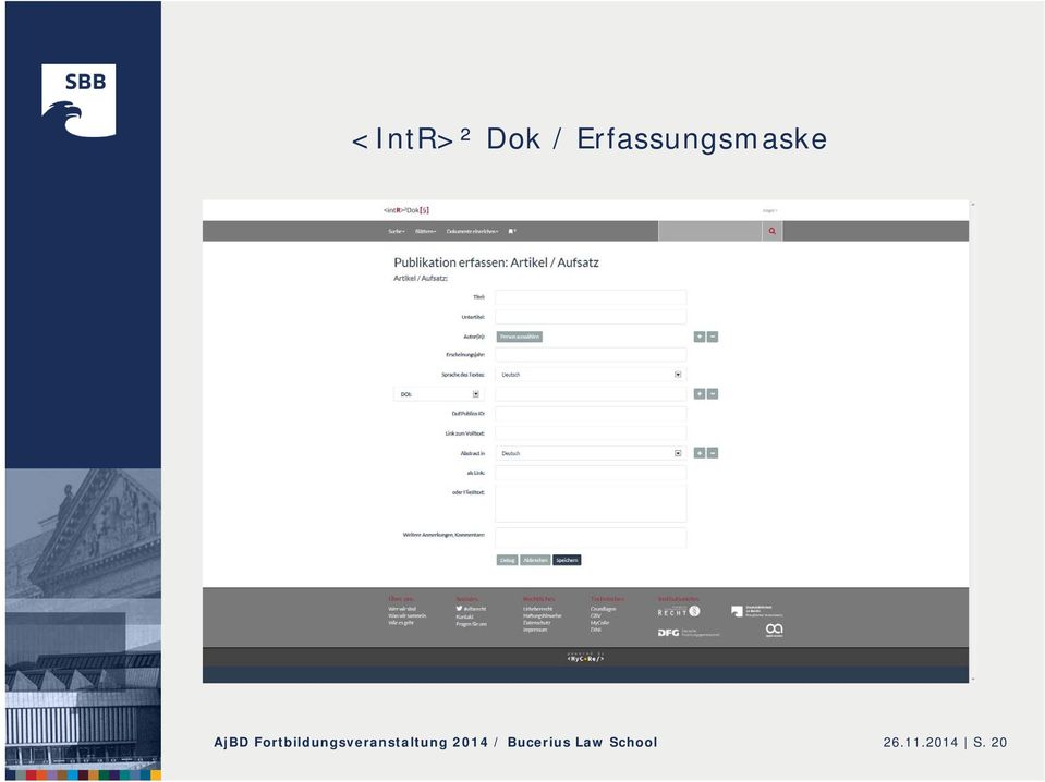 Fortbildungsveranstaltung