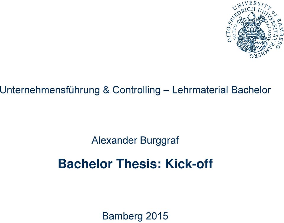 Bachelor Alexander Burggraf