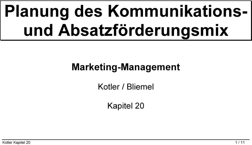 Marketing-Management Kotler /