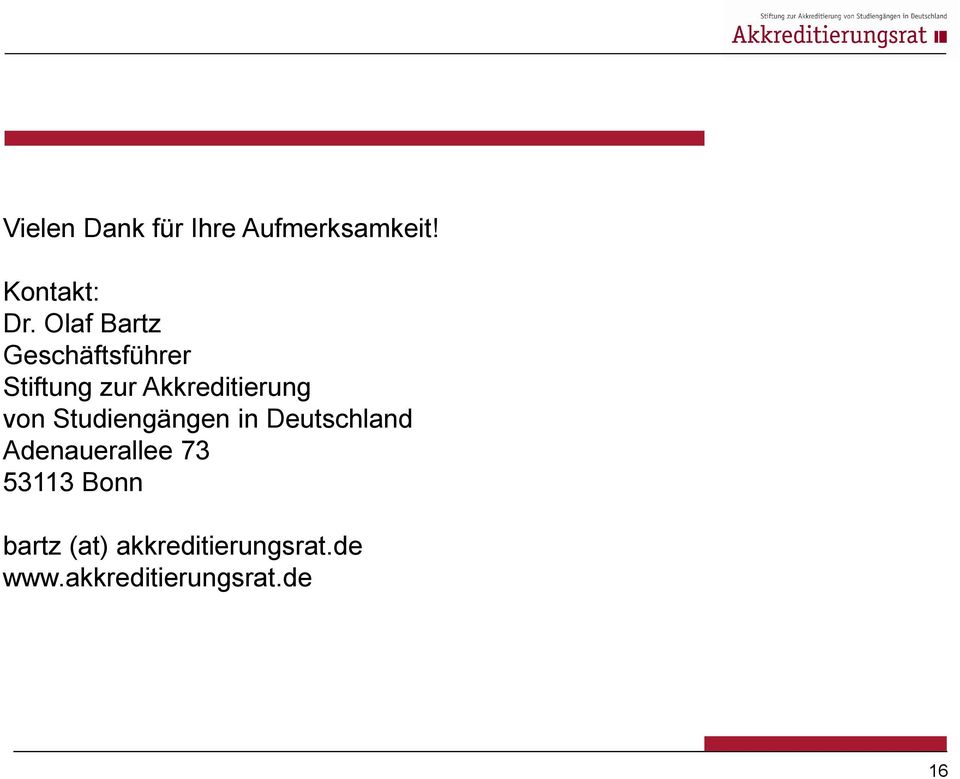 von Studiengängen in Deutschland Adenauerallee 73 53113