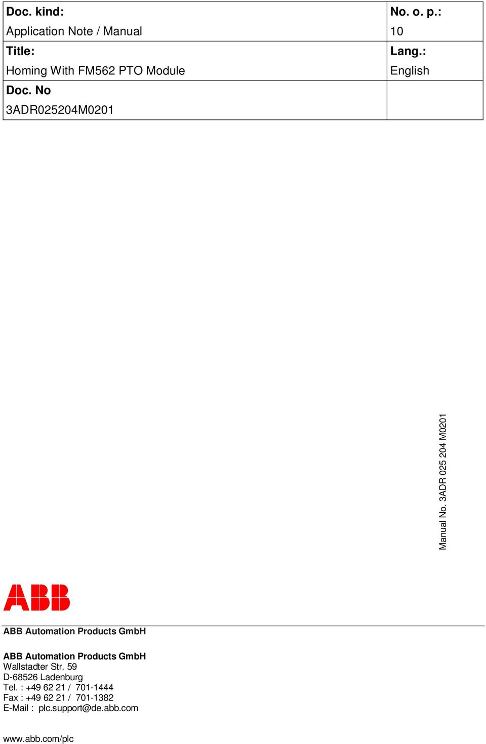 3ADR 025 204 M0201 abb ABB Automation Products GmbH ABB Automation Products GmbH