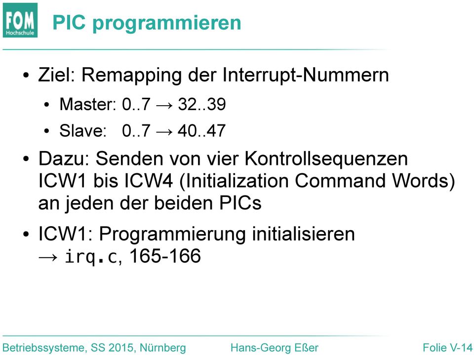 .47 Dazu: Senden von vier Kontrollsequenzen ICW1 bis ICW4