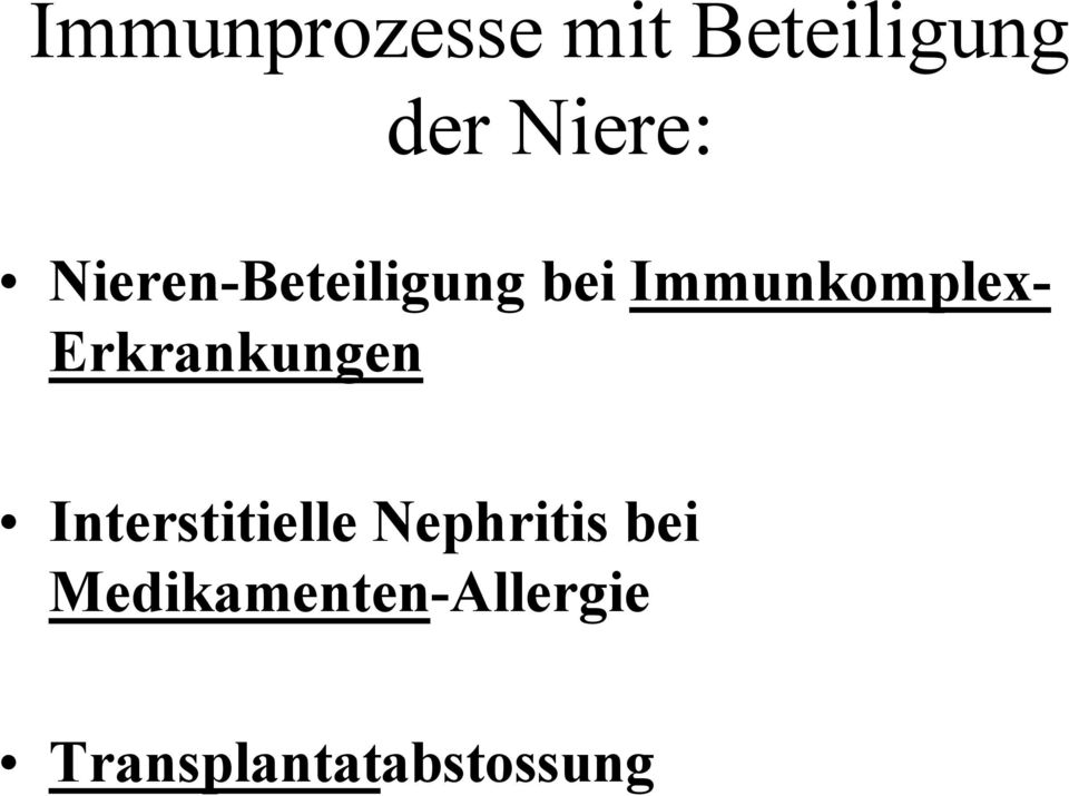 Erkrankungen Interstitielle Nephritis